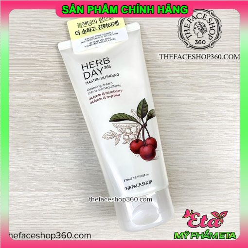 Kem tẩy trang The Face Shop Herb Day 365 Master Blending Cleansing Cream TFS làm sạch lớp trang điểm 170ml | BigBuy360 - bigbuy360.vn