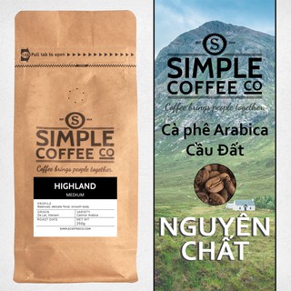 Cà phê Arabica Đà Lạt rang vừa (Medium Roast) - Simple Coffee - Cà phê hạt Cà phê xay Whole bean coffee Ground coffee