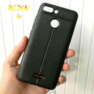 Ốp lưng dẻo giả da Auto Focus Xiaomi Redmi 6