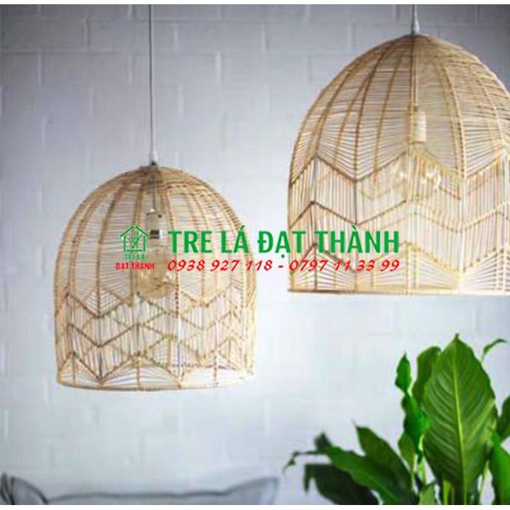 Đèn mây tre đan cao cấp, bộ lồng mây tre