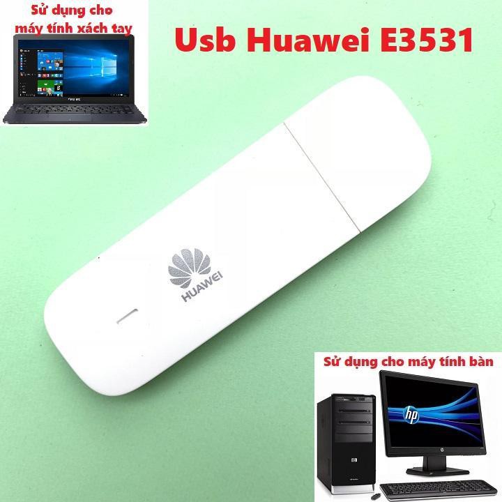 USB DCom 3G Dùng Sim 4G  Huawei E3531 Dùng Mạng Tốc Độ Cao Dùng Ổn Định Sản Phẩm Dễ Sử Dụng Cắm Là Chạy | BigBuy360 - bigbuy360.vn