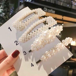 Kẹp tóc mái đính hạt trai đẹp