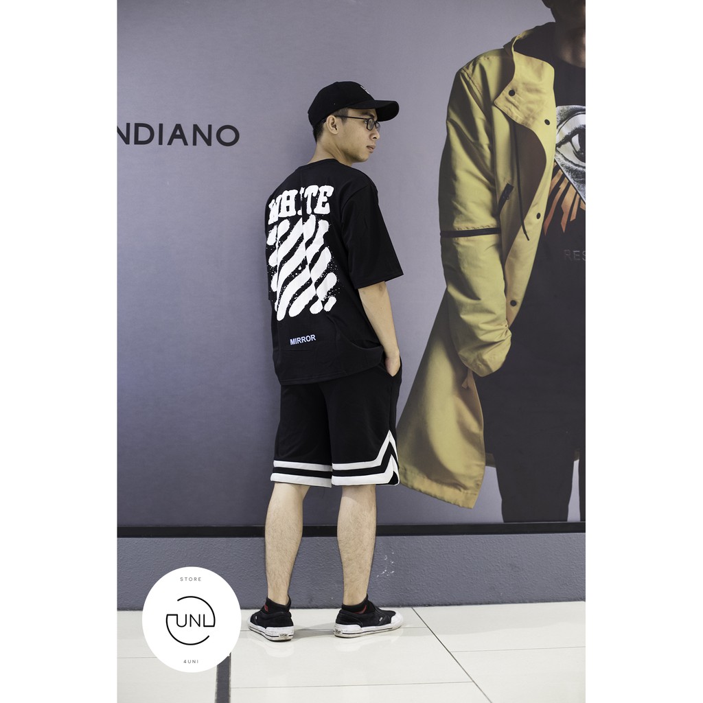 Áo thun tay lỡ unisex Form rộng Off-White Đen form rộng | Lee Hoàng Group | BigBuy360 - bigbuy360.vn