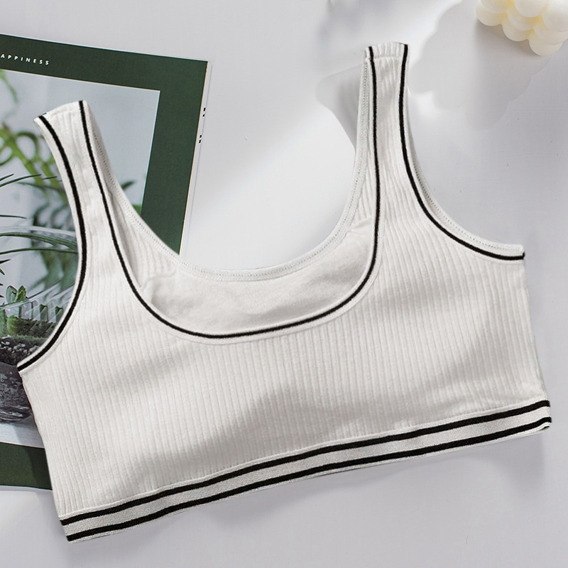 Áo Ngực Vải Cotton Mềm Không Gọng Thoáng Khí Đơn Giản Cho Thanh Thiếu NIên