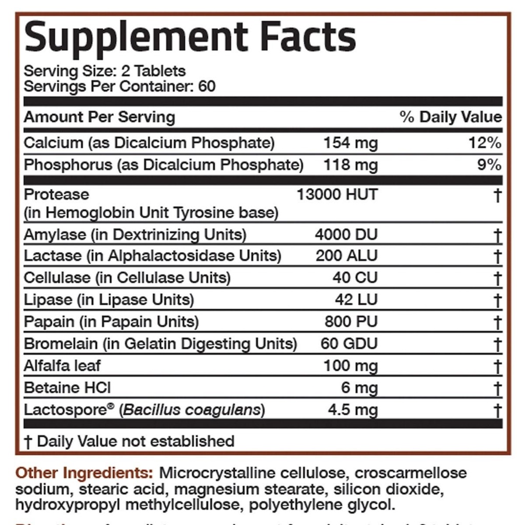 Organic Vitamin Daily Enzyme Complex - 120/250 viên Mỹ - Men vi sinh, chống đầy hơi, ăn không tiêu