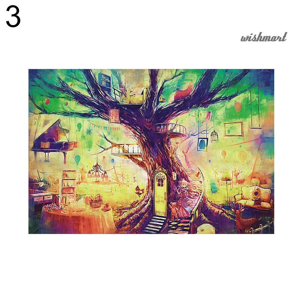 Đồ chơi ghép tranh hình khung cảnh đường phố/ quán cà phê/ cherry 1000 mảnh phù hợp làm quà tặng cho người lớn/ trẻ em