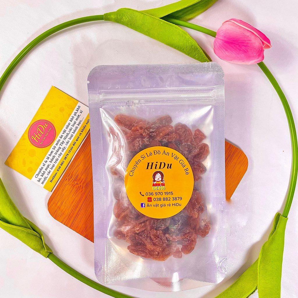 Nho sấy khô không đường HiDu 100gr loại ngon trái to ngọt thanh