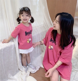 ÁO ĐÔI MẸ VÀ BÉ MÀU HỒNG CỰC ĐÁNG YÊU AD03