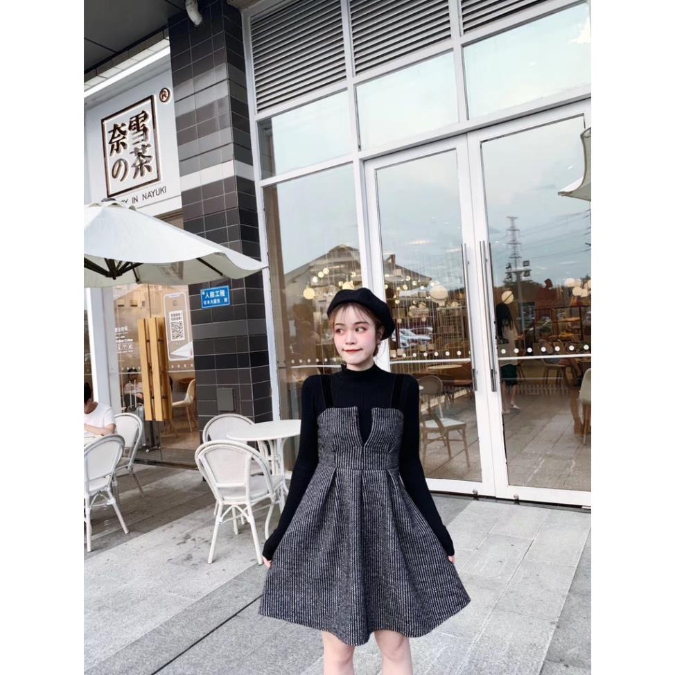 Set đầm len dạ Hàn Quốc siêu đẹp B13 <Ảnh thật của shop> - Heccinewfashion