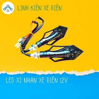 Xi nhan xe điện xmen 12v led, 2 dây đèn siêu sáng, 1 đôi
