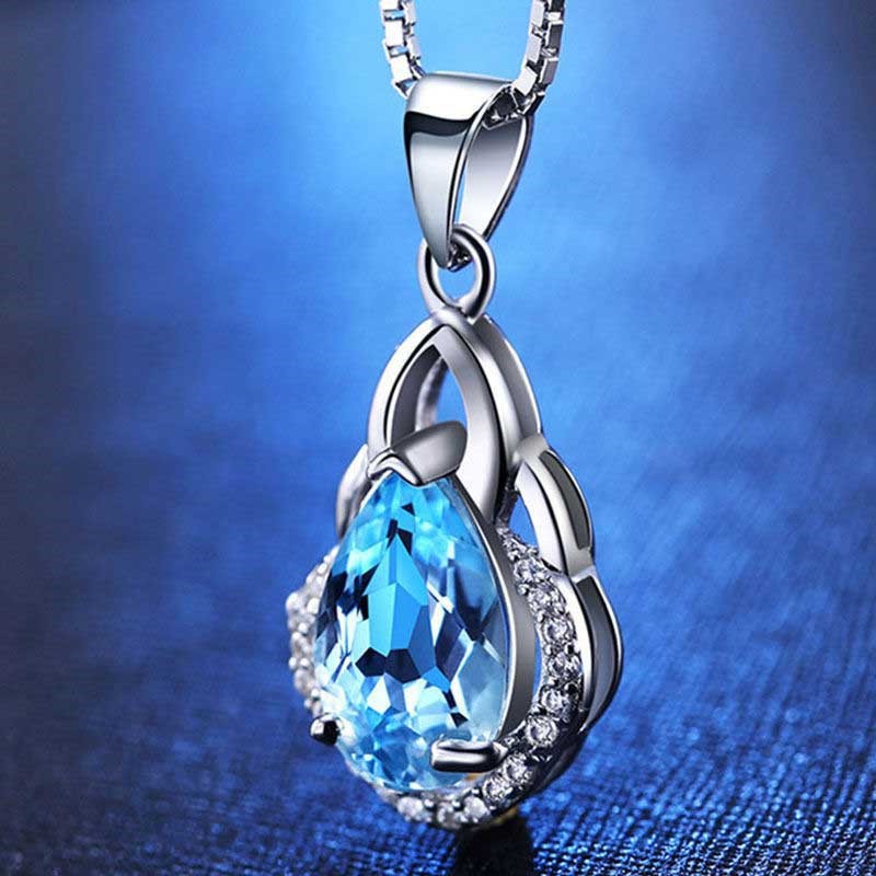Mặt dây chuyền đá ngọc lam thanh lịch