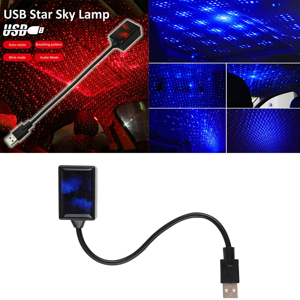 Đèn LED USB Tạo Hiệu Ứng Bầu Trời Đầy Sao Nhiều Màu Sắc Trang Trí Trần Xe Hơi