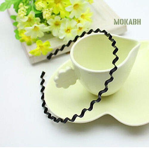 Băng Đô Cài Tóc Đen Gợn Sóng Thời Trang Cho Nam Nữ