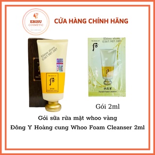Gói sữa rửa mặt whoo vàng _Đông Y Hoàng cung Whoo Foam Cleanser 2ml_EBISU COSMETICS