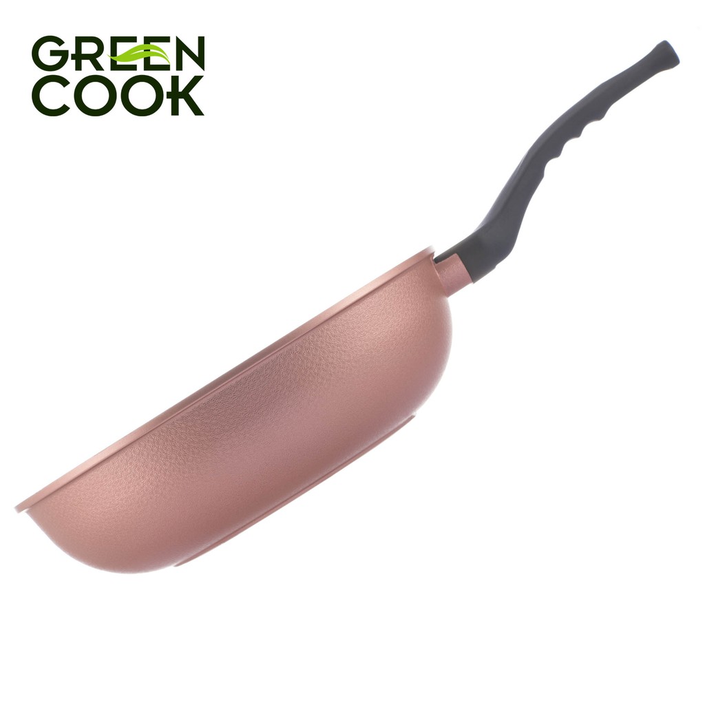 Chảo đúc vân đá đáy từ sâu lòng chống dính 24 cm Green Cook GCP05-24IH công nghệ Hàn Quốc với 7 lớp chống dính