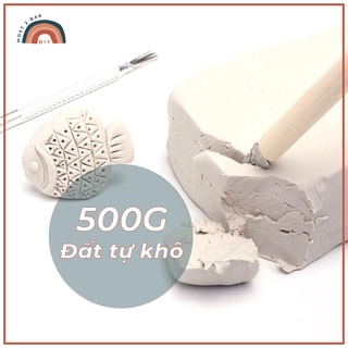 500gram đất sét tự khô - air dry clay, an toàn dễ tạo hình
