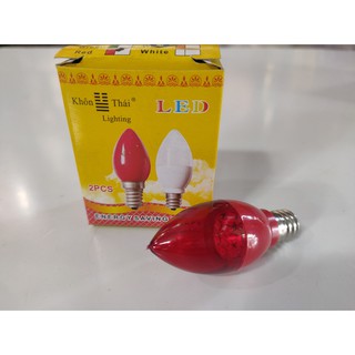 Một bóng đèn led bàn thờ hình trái ớt chip led 8 bóng nhỏ bên trong