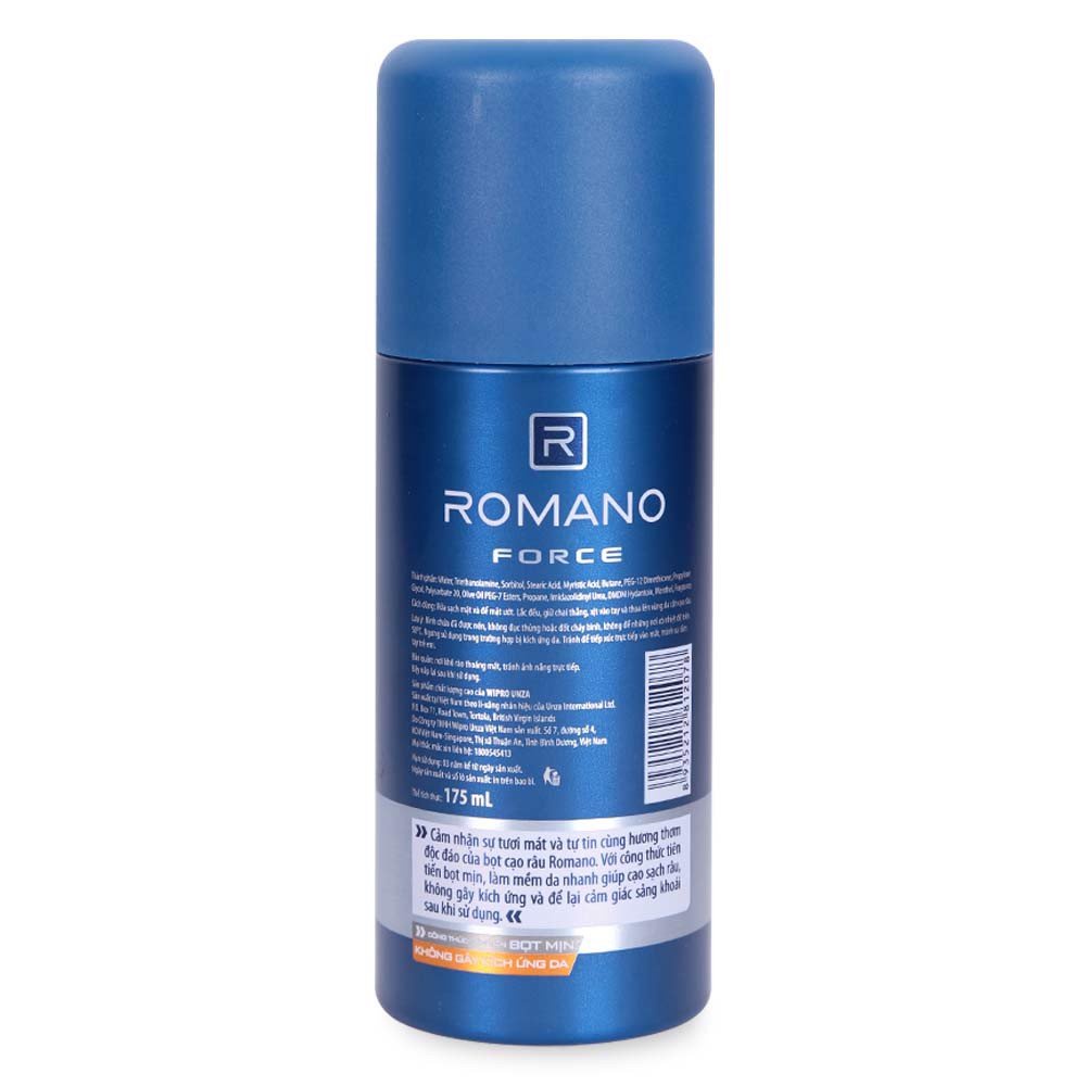 Bọt cạo râu Romano force 175ml