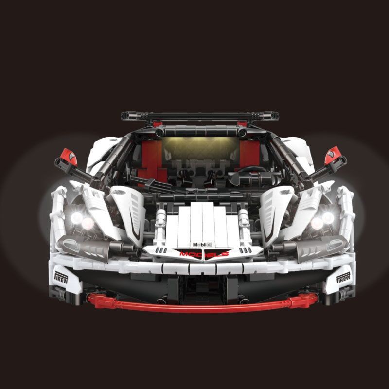 Mẫu Lắp Ráp Siêu Xe Mould king 13067 RC White Racing Car MOC-3918 ICARUS