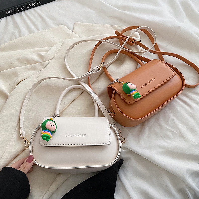 Túi đeo vai Ielgy có móc khóa kiểu hàn quốc dễ thương cho nữ