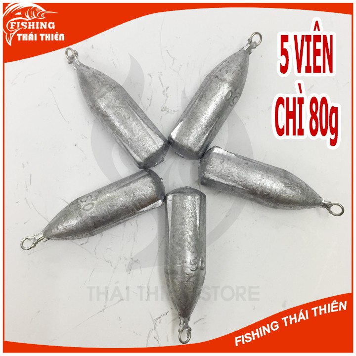 Combo 5 Viên Chì Câu Cá Hỏa Tiễn 30g