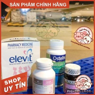 Bộ tứ siêu đẳng cho mẹ bầu Elevit, Sắt, DHA, Canxi D3 vitamin cho me bầu