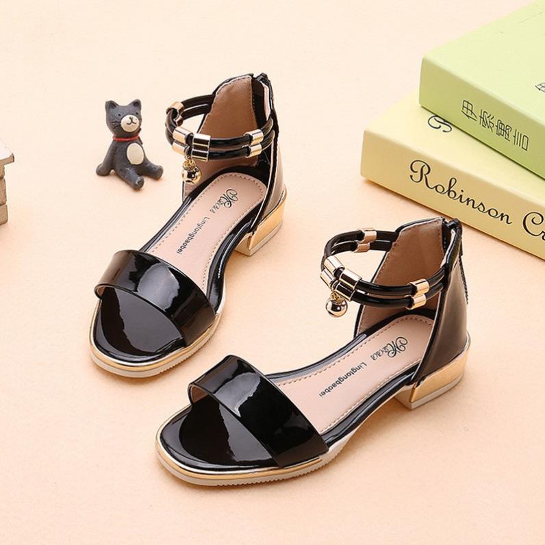 Dép sandal bé gái da mềm êm chân phong cách Hàn Quốc  size to 30-37 hàng cao cấp