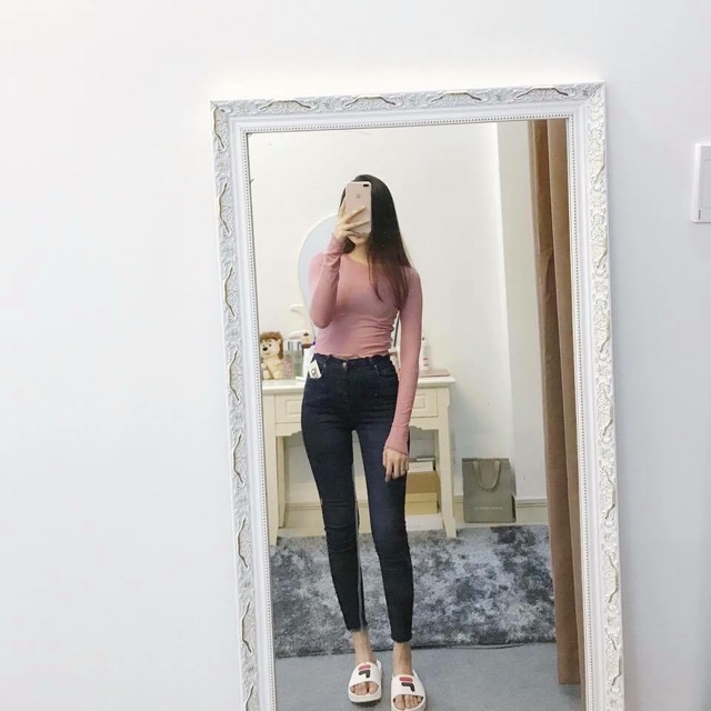 Crop tay dài lượn sóng F21 xuất xịn