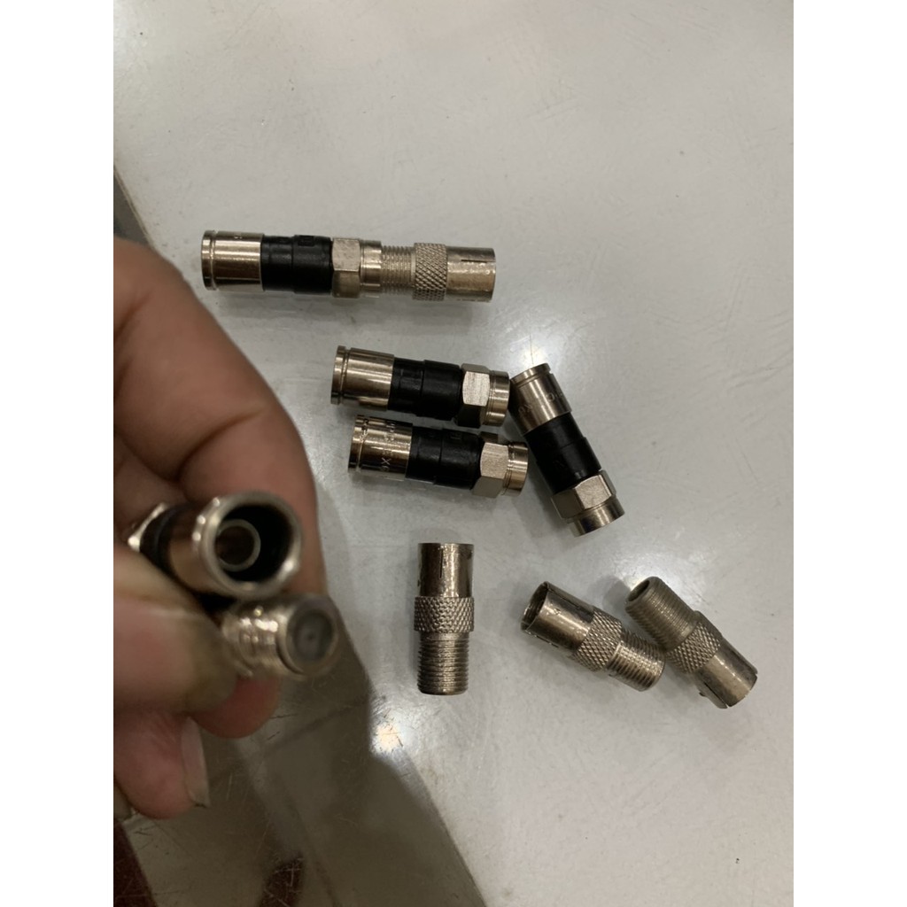 jack ,rắc tivi F5 nén,rắc F đực thẳng ,bóp dọc dùng cho dây ăng ten gắn vào tivi 5 cặp