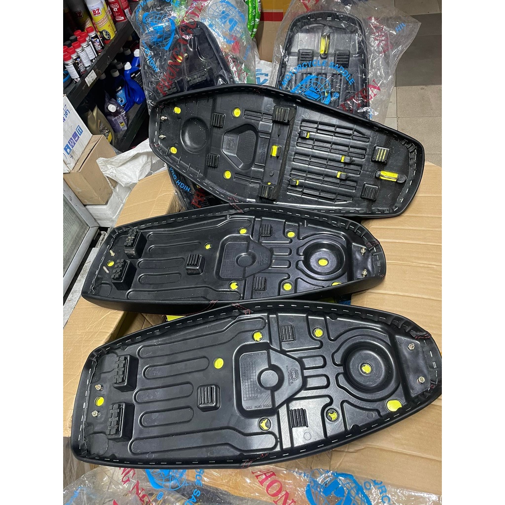 Khung Yên + mút da 3D chỉ đỏ gọt 2 tầng cho Wave nhỏ, Dream " siêu yêm "