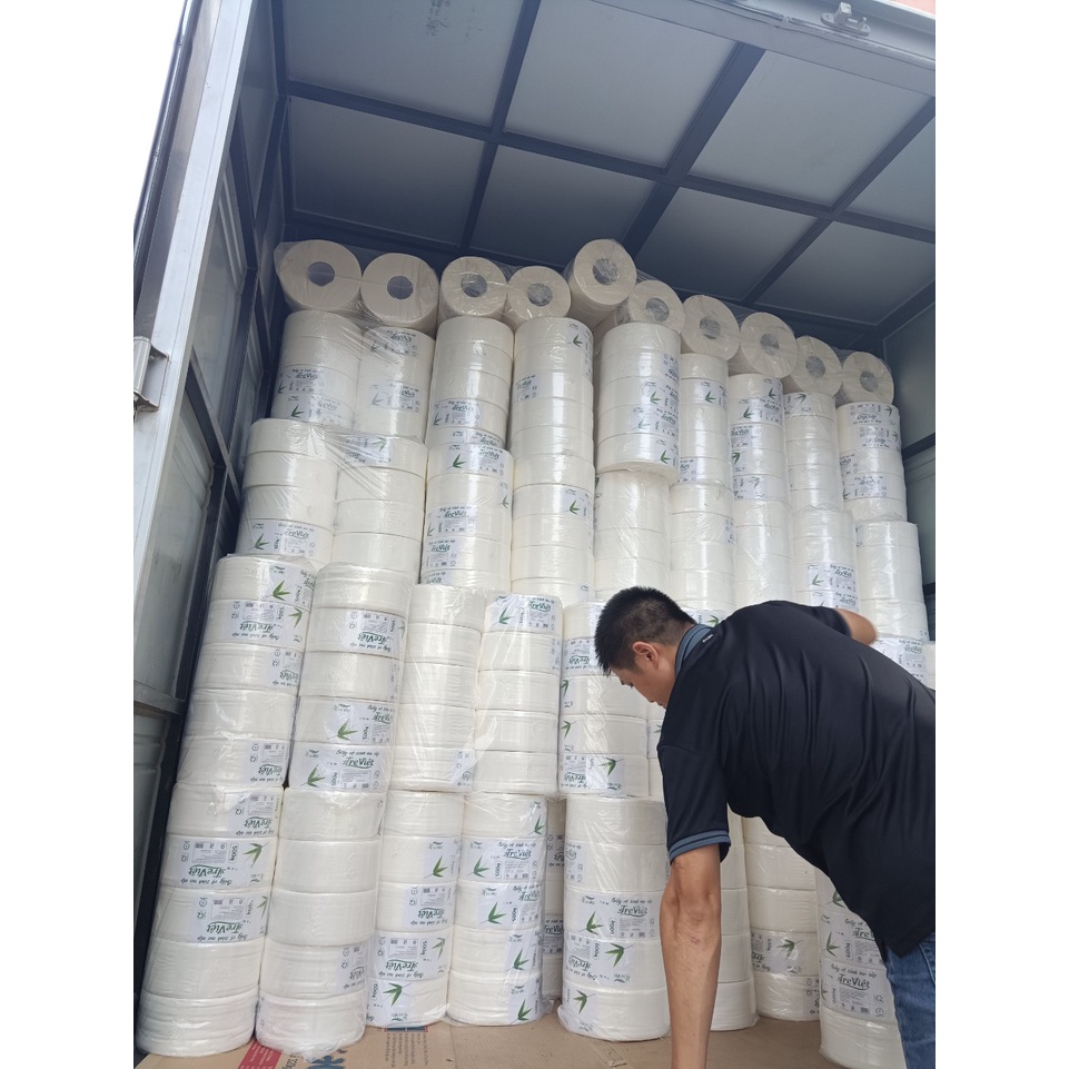 Combo 6 Cuộn Giấy Vệ Sinh Cuộn Lớn Tre Việt 800g Cao Cấp Mềm Dai 2 Lớp Cuộn To Công Nghiệp Giá Tận Xưởng