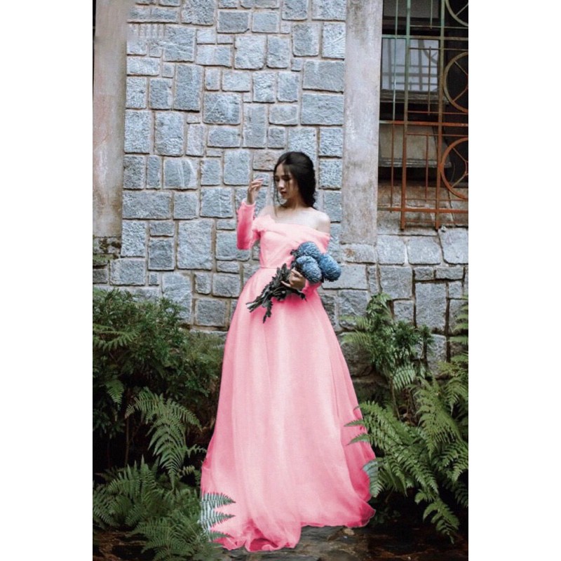 ĐẦM MAXI HOA TAY DÀI