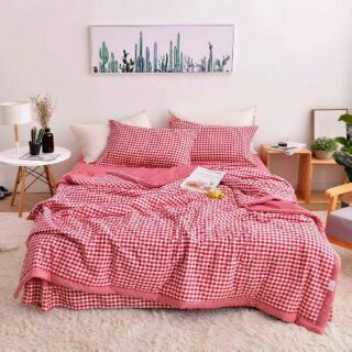 Set chăn hè ga gối đũi siêu hot