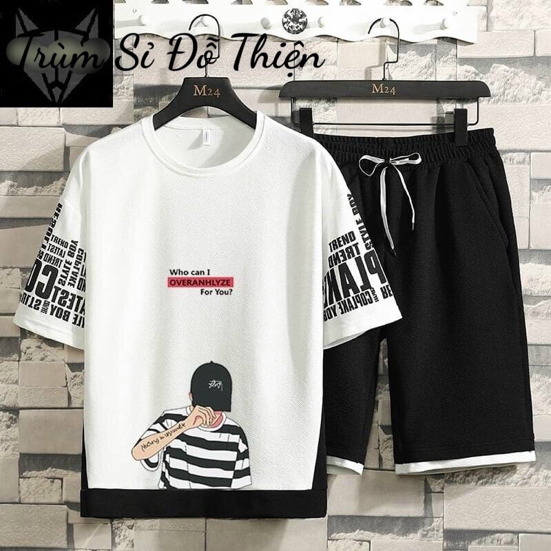 Bộ mặc nhà nam WHO I CAN mùa hè- độ bộ cộc tay siêu mát thể thao tập gym đều đẹp