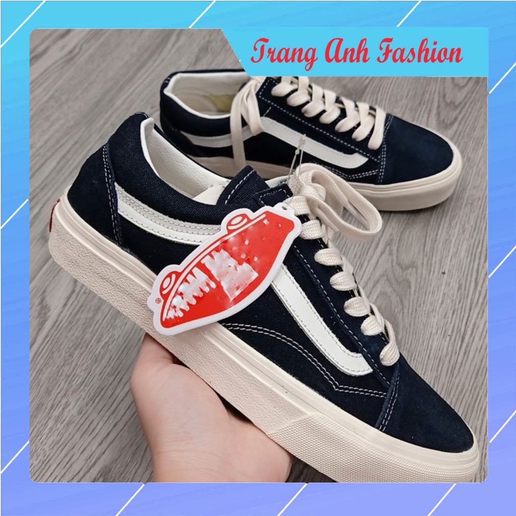 [Hot Trend] Giày thể thao van vault old skool đen kẻ tráng nhung ni cao cấp -  Trang Anh Fashion