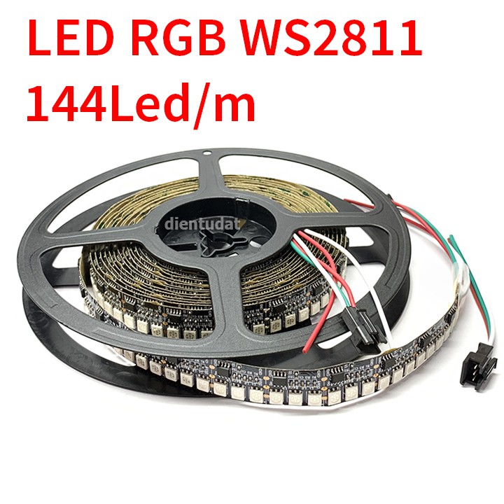 Cuộn 5 Mét Dây LED RGB 12V 5050 SMD WS2811 - 144 Led