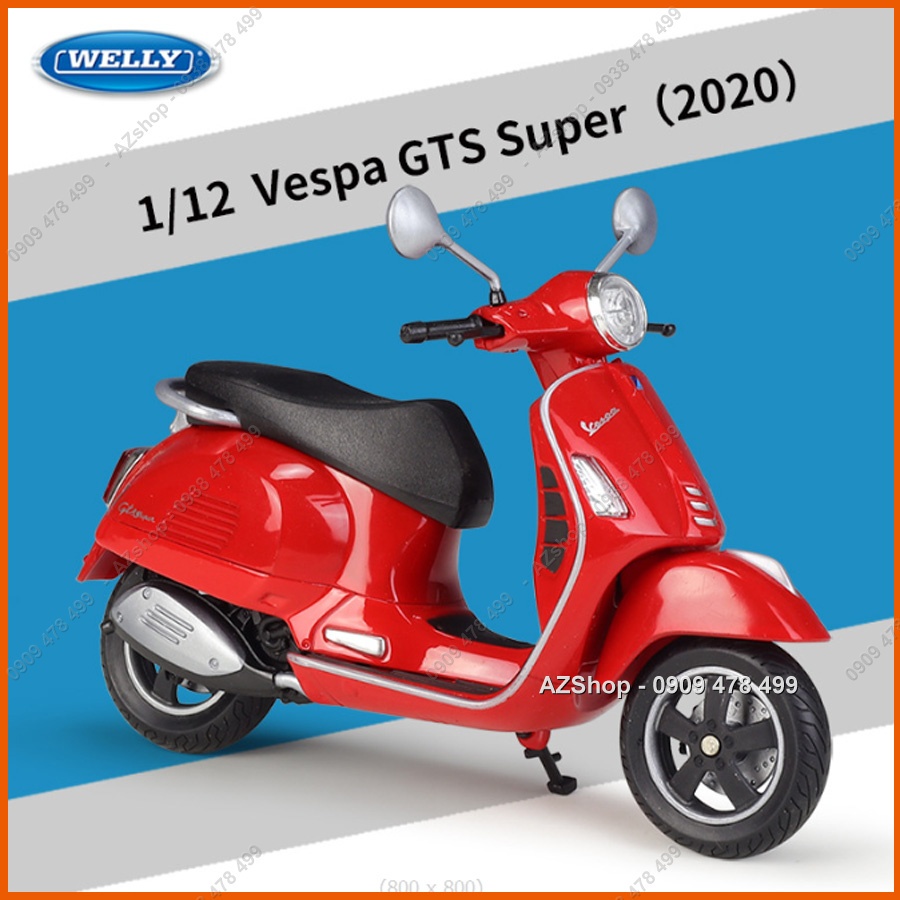 Xe Mô Hình Vespa GTS Super - Piaggio Maisto - Tỉ Lệ 1:12