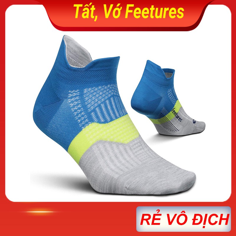 Tất vớ chạy bộ Feetures cổ ngắn thể thao nam nữ, hàng dệt kim xuất khẩu Mỹ, 3 size M L XL