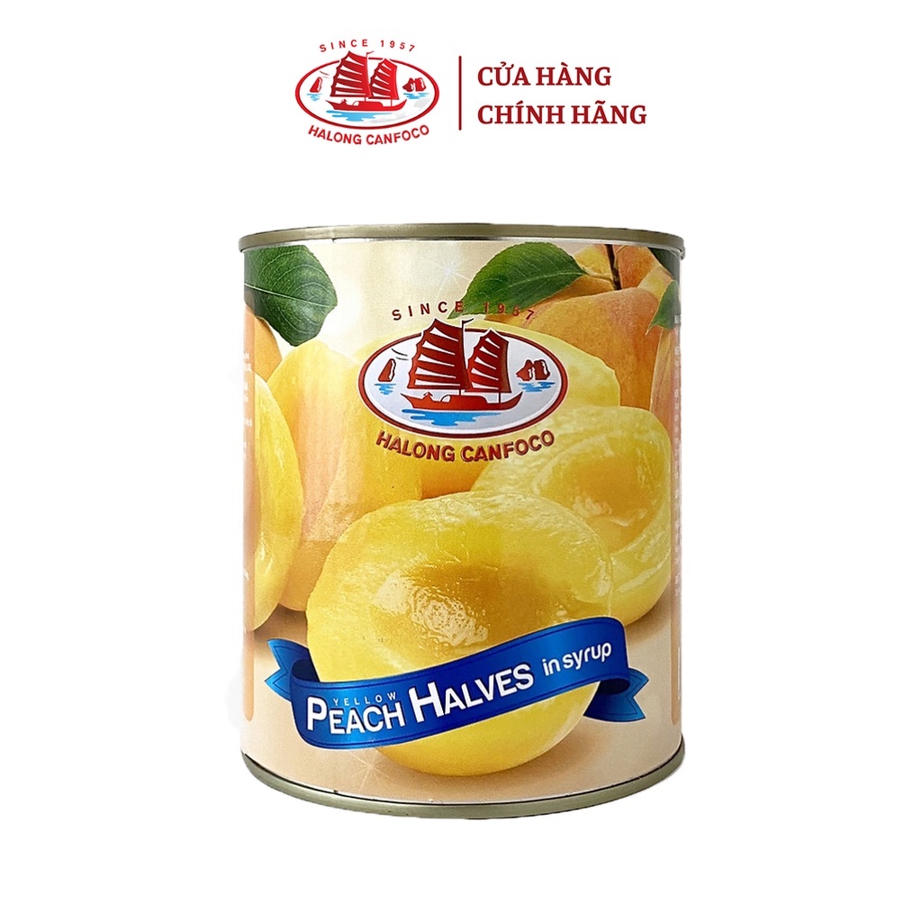 Đào Tươi Ngâm Nước Đường CANfresh 820g - Đồ Hộp Hạ Long