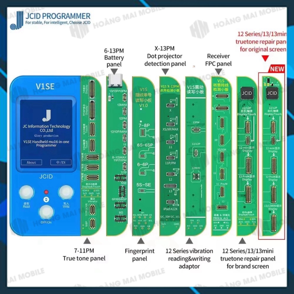 Bản mạch box JC V1SE fix Pin, Màn, FaceID, Cáp loa trước