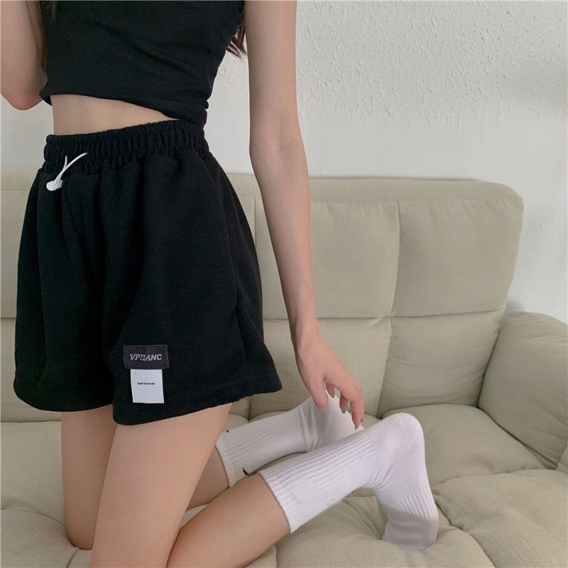 Quần Short Dây Rút In Họa Tiết Phong Cách Hàn Quốc Cho Nữ