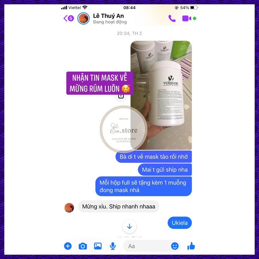 Mặt Nạ Tảo Xoắn Volayon Powder Mask - Én Store