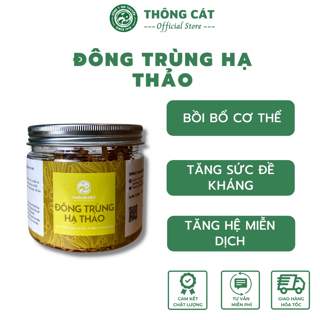 Đông Trùng Hạ Thảo sấy khô THÔNG CÁT HCM bồi bổ sức khỏe, tăng cường miễn dịch, tăng đề kháng, bổ sung dưỡng chất