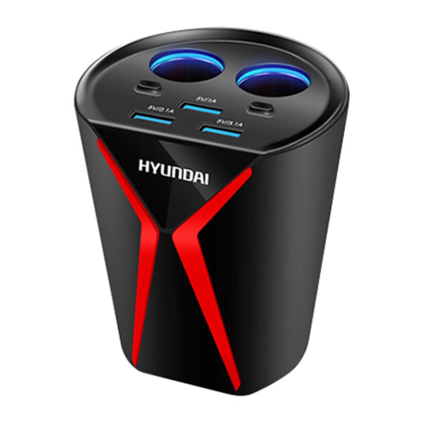 Bộ tẩu sạc Hyundai HY18 [CHÍNH HÃNG] 3 cổng usb và 2 cổng chia tẩu