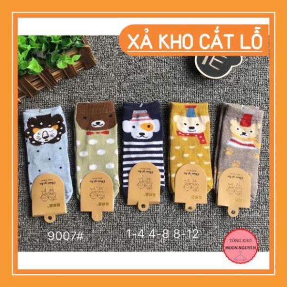 Set 10 đôi tất cổ cao hình con vật đáng yêu có size cho bé 1-13 tuổi mã 9007 - Video+ảnh thật