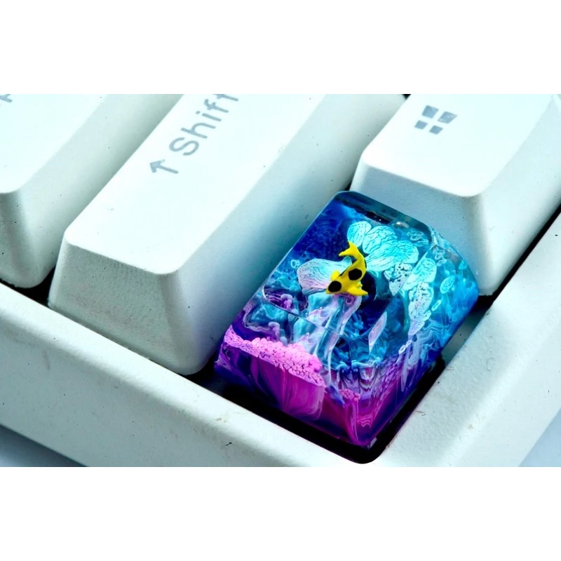 Nút bàn phím cơ Koi blue/pink.Keycap resin.Keycap arstian