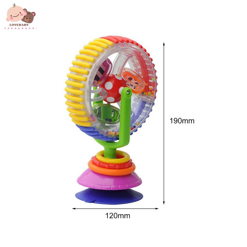Baby Multi-Colors Rattle Toys Rotating Ferris Wheel Toys With Sucker Base