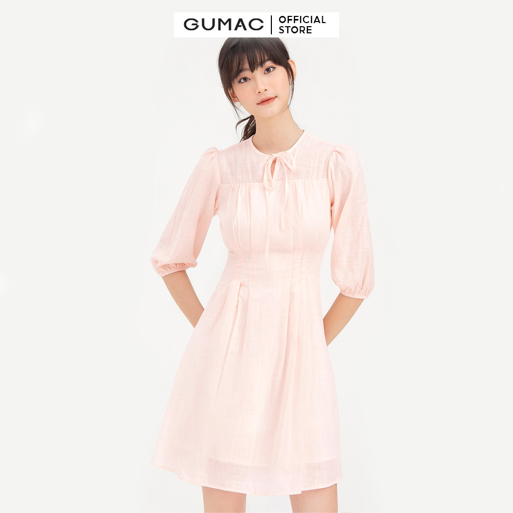 Đầm nữ GUMAC xếp ly ngực nhẹ nhàng cá tính DB718 | BigBuy360 - bigbuy360.vn