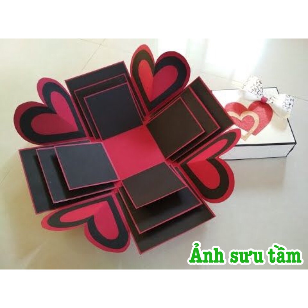Tim giấy viền tròn  trang trí Scrapbook, thiệp, album... -