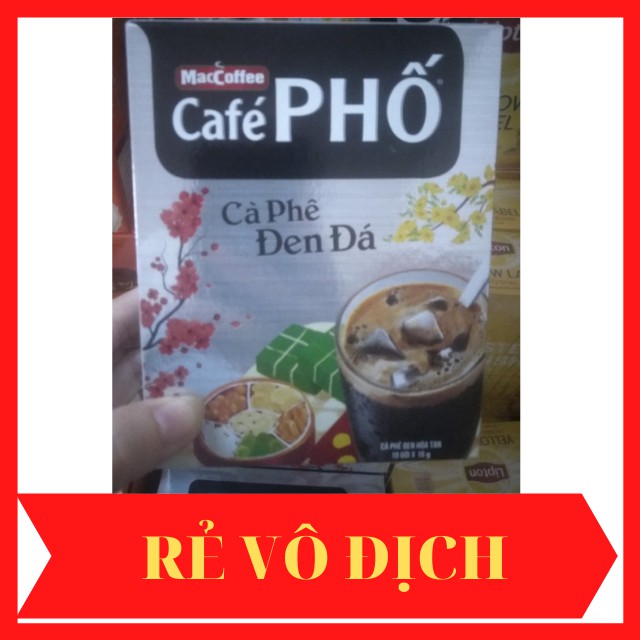 (Có Nowship) Cafe Phố Hòa Tan Đen, Cà Phê Không Đường, Thơm, Ngon